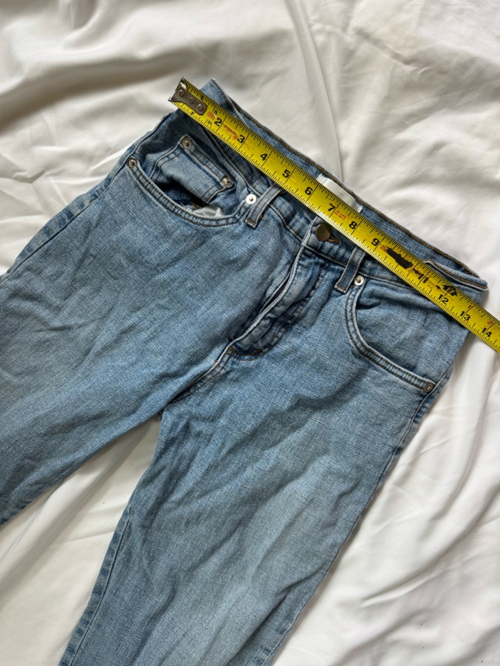 Soft Surroundings Light Blue Denim Flare Jeans - Picture 3 of 6